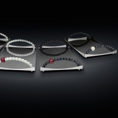 Giannini COLLIER Black and White Pearls Tray
