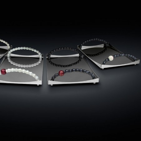 Giannini COLLIER Black and Red Pearls Tray