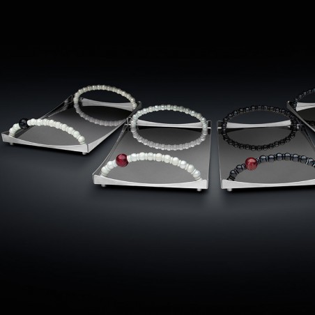 Giannini COLLIER White and Black Pearls Tray