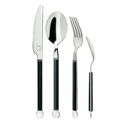 Giannini Mix Collection Cutlery Set 24 pcs 2.5 mm Black