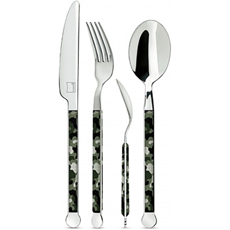 Giannini Mix Collection Cutlery Set 24 pcs 2.5 mm Mimetic Black