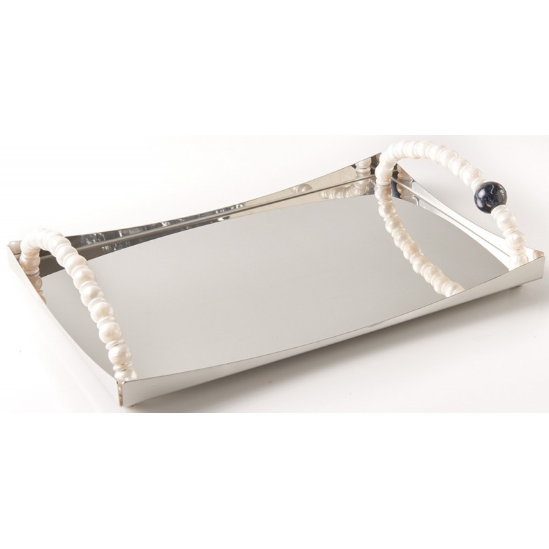 Giannini COLLIER White and Black Pearls Tray