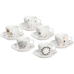 Tognana Texture Goldy Set of Coffee Cups 90 cc