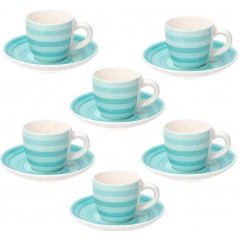 Tognana Spin Set 6 Coffee Cup & Saucer 90 ml