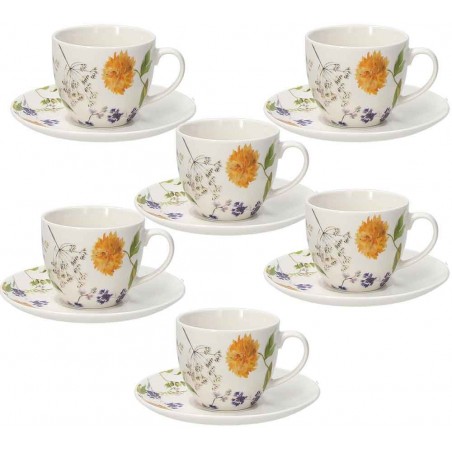 Tognana Audrey Set of 6 Tea Cups with Saucer