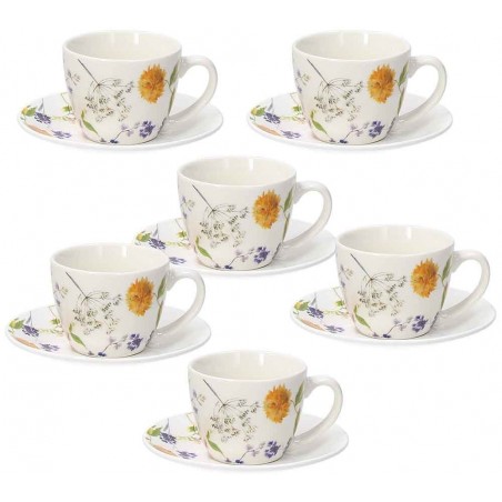 Tognana Audrey Set of 6 Coffee Cups with Saucer