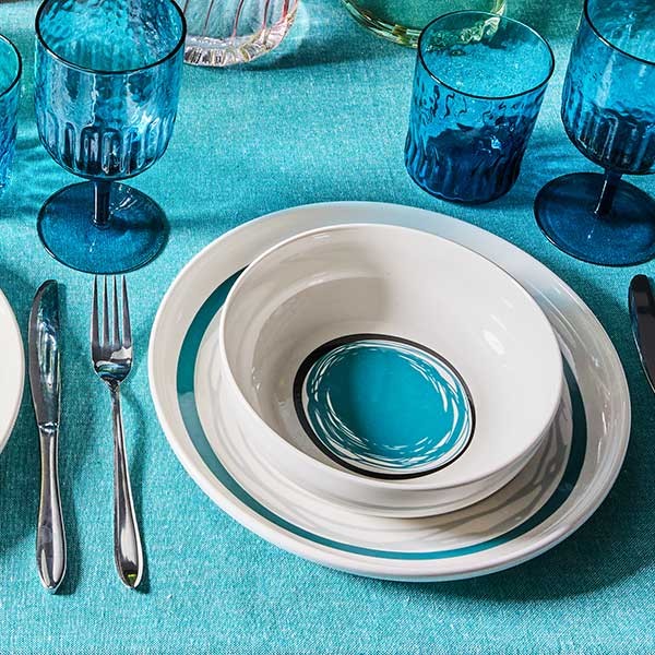 Talerz do zupy głęboki Vibes Blue Tognana 18 cm