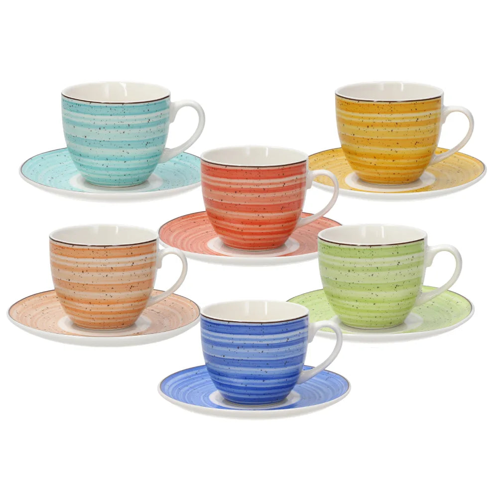 Zestaw filiżanek do kawy i herbaty 6 szt Kaleido Tognana.