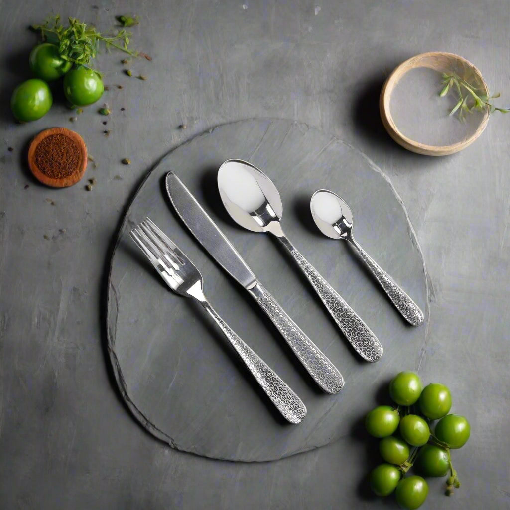 komplet sztućców 24 elementy orientale scapol ze stali nierdzewnej