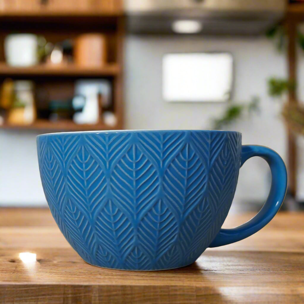 kubek z kamionki turkusowy 360 ml scapol