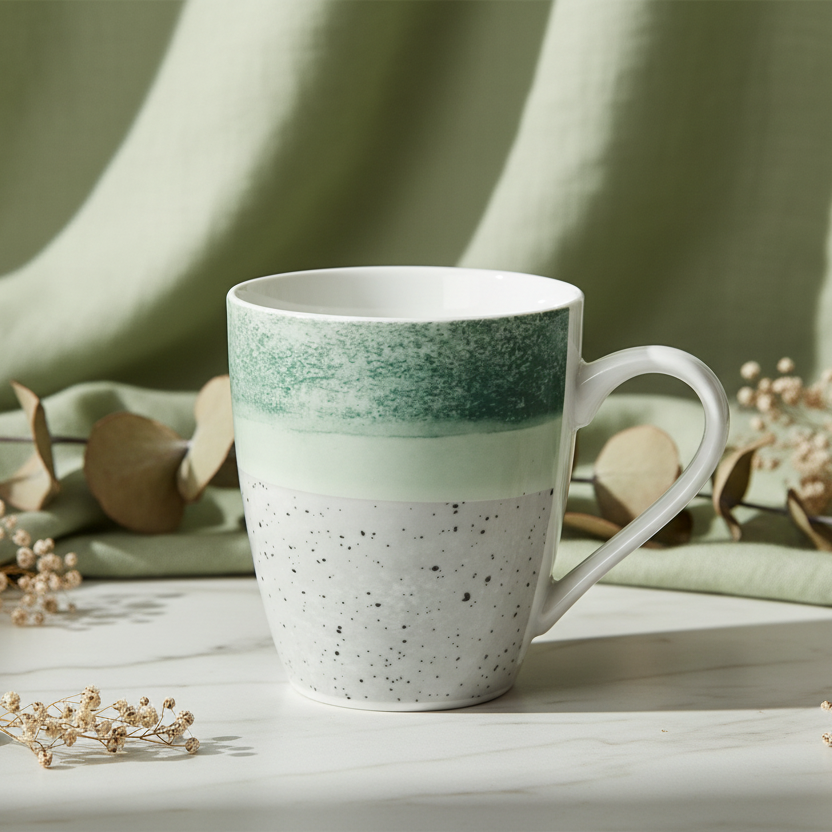 Zielony kubek z nakrapianym wzorem Malachite Tognana |scapol.shop