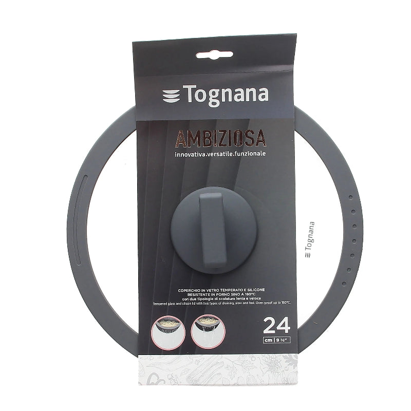 opakowanie pokrywka Ambiziosa 24 różne rozmiary do garnków i patelni, pokrywka z silikonowym rantem 