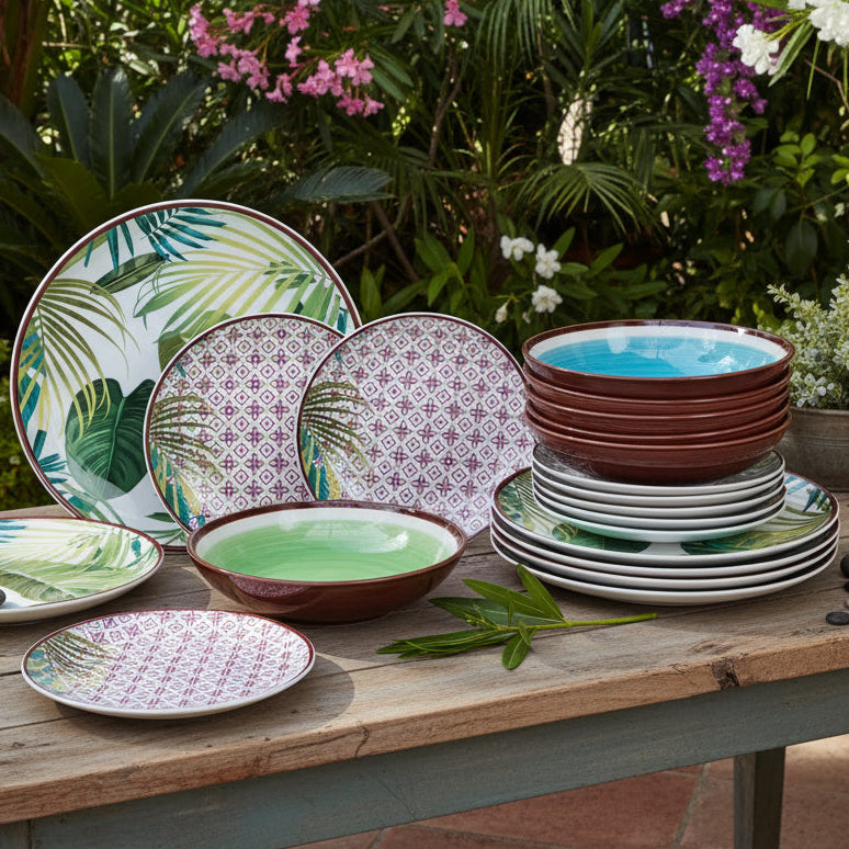 Serwis obiadowy Jungle Multicolor Tognana 18 elementów - Scapol  -