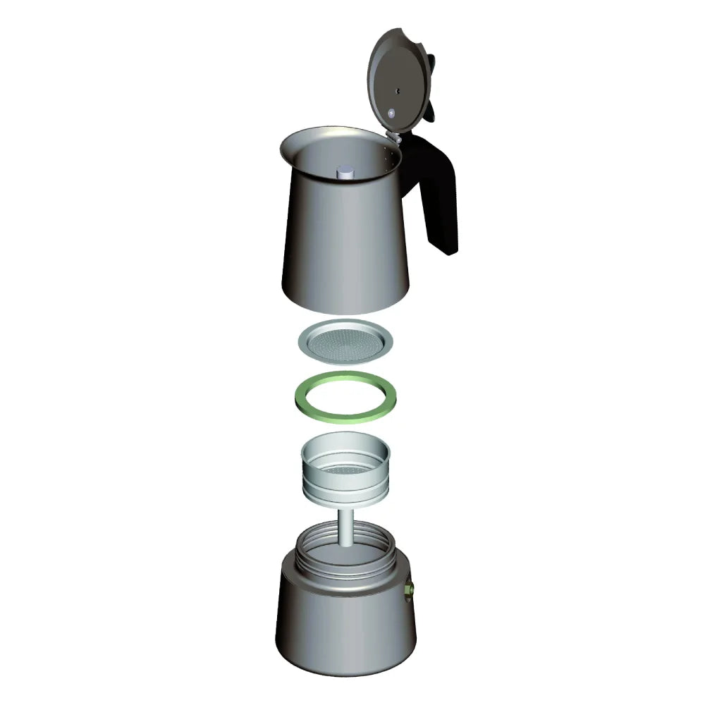 Kawiarka aluminiowa Aroma Dark Grey Pedrini