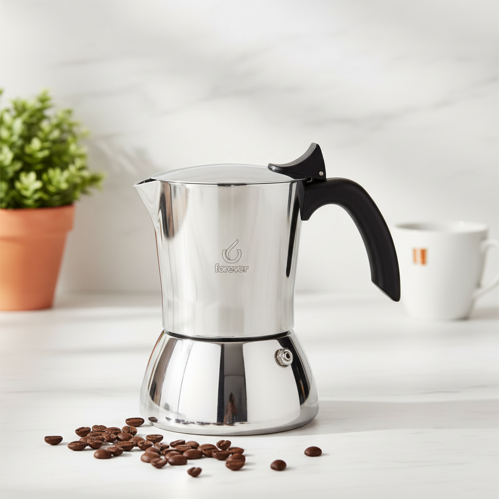 jest to kawiarka stalowa do kawy ze stali nierdzewnej na indukcję