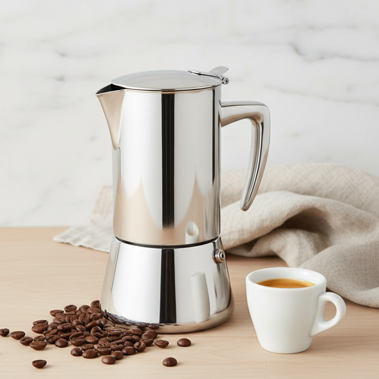 Kawiarka Stalowa na indukcję Miss Diamond Forever