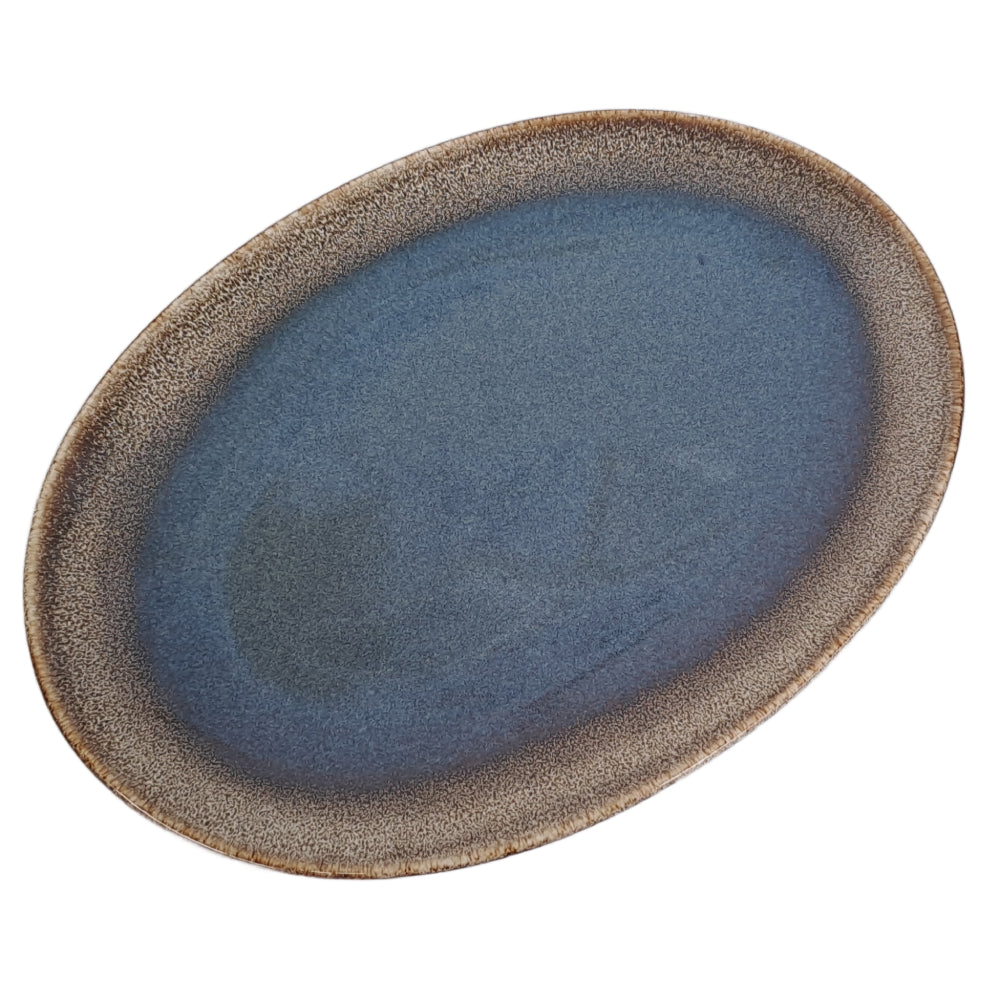 Półmisek płaski Bloom Brown&Blue 36 cm Tognana