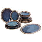 Półmisek płaski Bloom Brown&Blue 36 cm Tognana