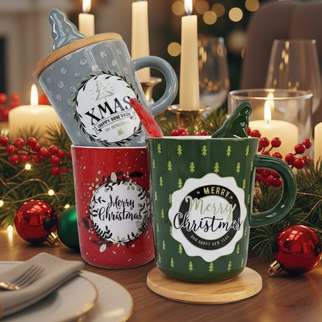 Kubek z łyżeczką Natale Traditional Tognana - od  Scapol oficjalnego dysrtybutora marki Tognana  idealne na prezent