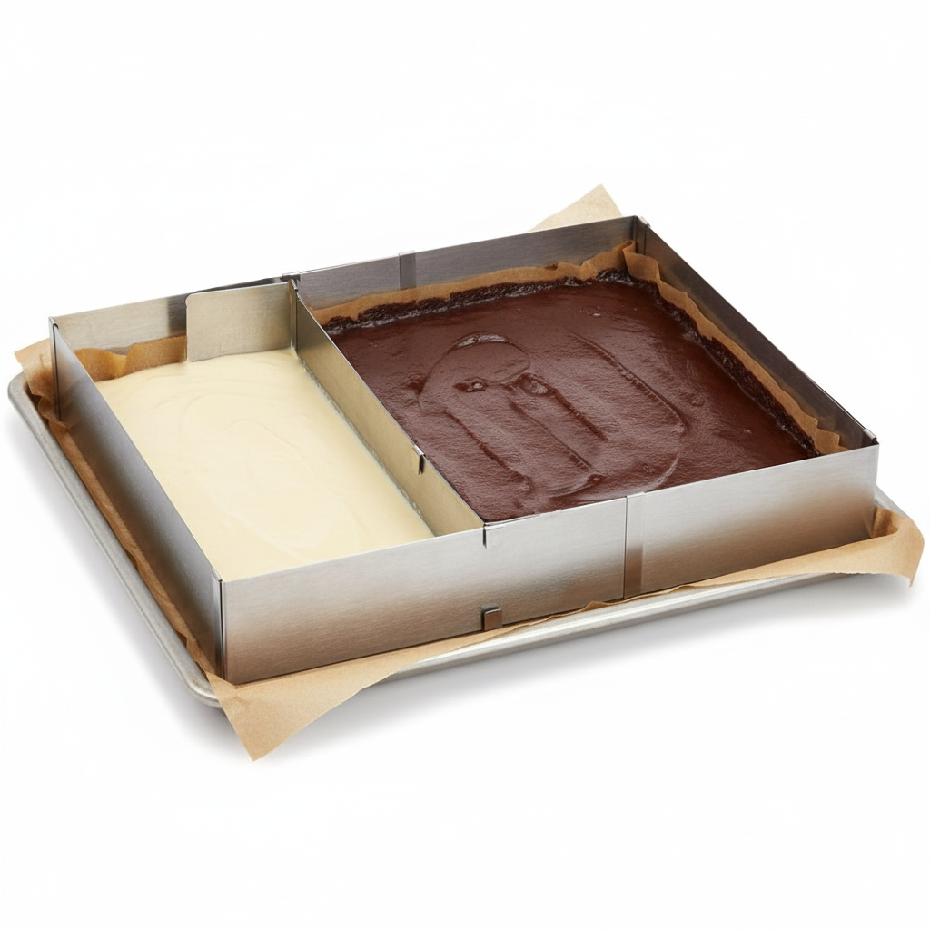 Rant do ciasta regulowany prostokątny z przegrodą Giannina