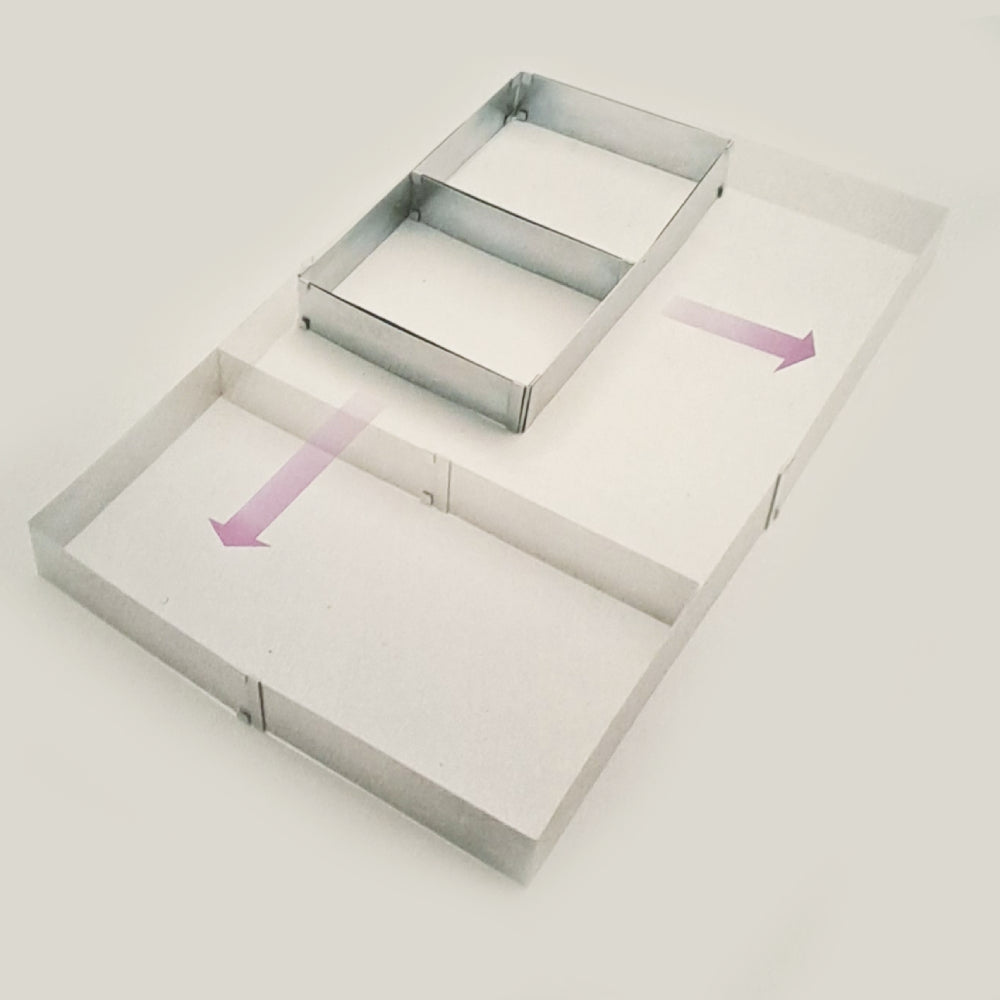 Rant do ciasta regulowany prostokątny z przegrodą Giannina