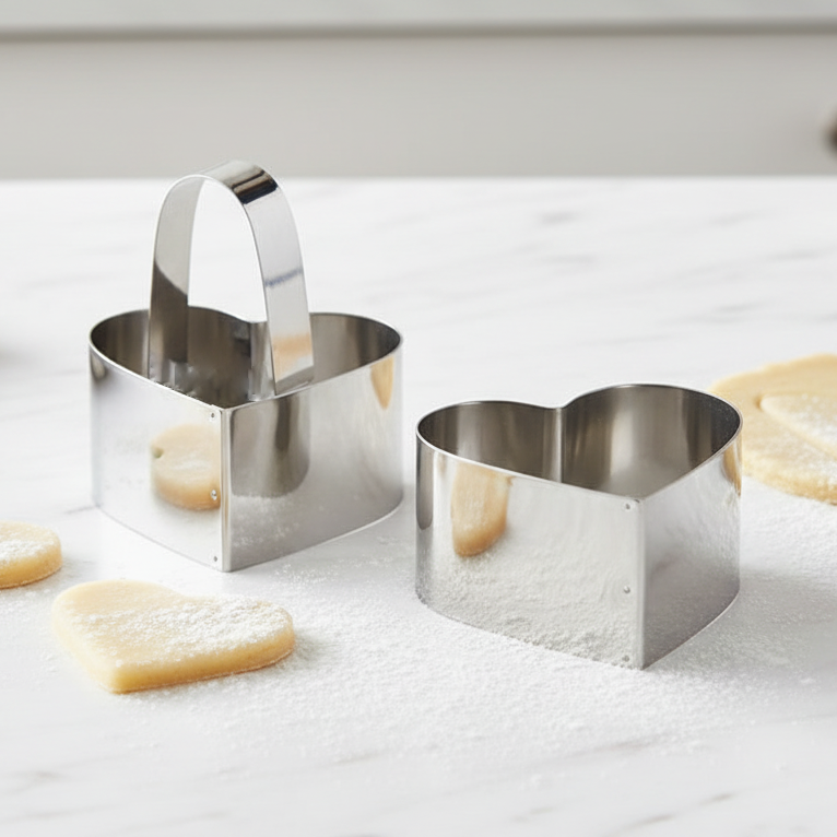 są to foremki do wykrawania ciastek ze stali nierdzewnej w kształcie serc