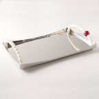 Taca nierdzewna z perłami Collier Giannini