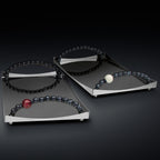 Taca nierdzewna z perłami Collier Giannini