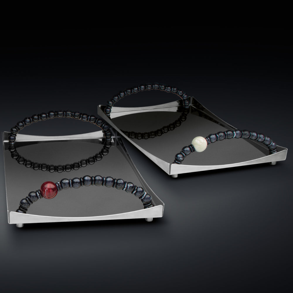 Taca nierdzewna z perłami Collier Giannini