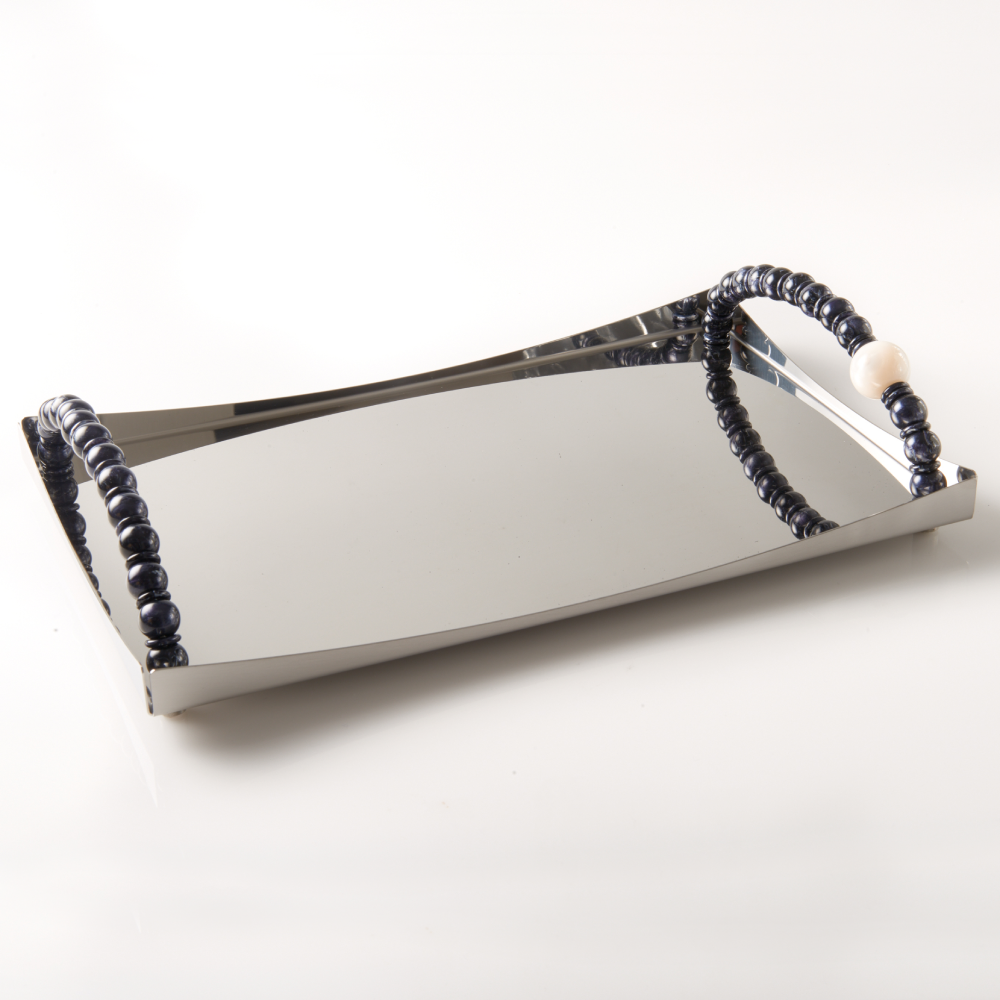 Taca nierdzewna z perłami Collier Giannini