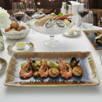 Talerz prostokątny Reef Oyster 35 x 20 cm Tognana