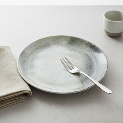Szary talerz deserowy 20 cm Zenith | Scapol.shop |Tognana