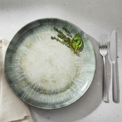 Szary talerz obiadowy 26 cm Zenith z porcelany Tognana | Scapol.shop