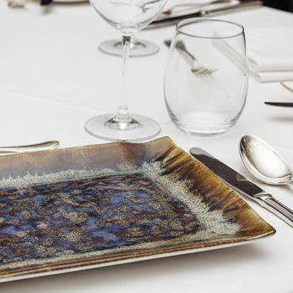 Talerz prostokątny Reef Oyster 35 x 20 cm Tognana