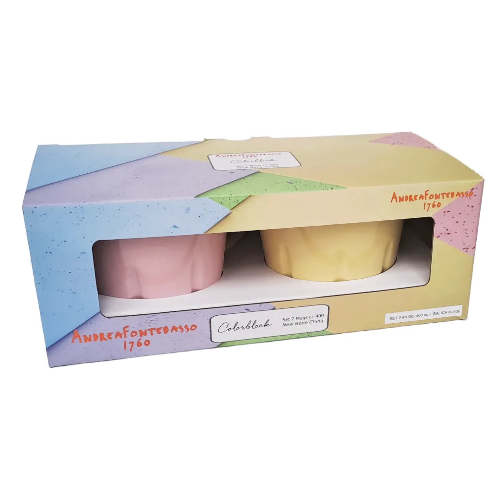 Zestaw 2 kubków Color Block Tognana.
